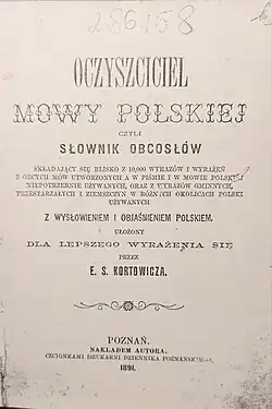 Słownik Kortowicza okladka