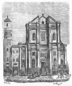 Kościół św. Marcina w Warszawie w 1855 r.