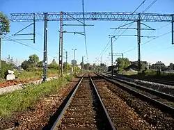 Widok w kierunku dworca Kraków Główny