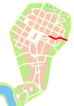 Plan przebiegu ulicy