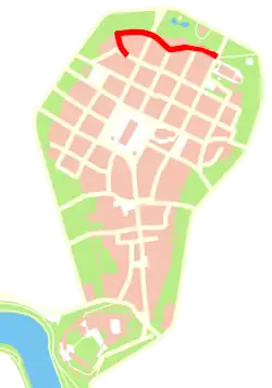 Plan przebiegu ulicy