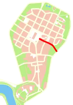 Plan przebiegu ulicy