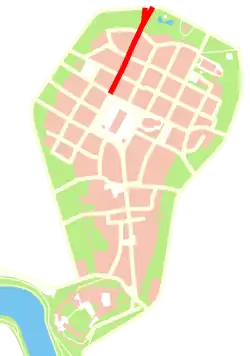 Plan przebiegu ulicy