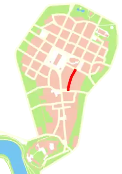 Plan przebiegu ulicy