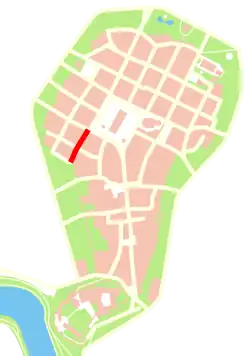 Plan przebiegu ulicy