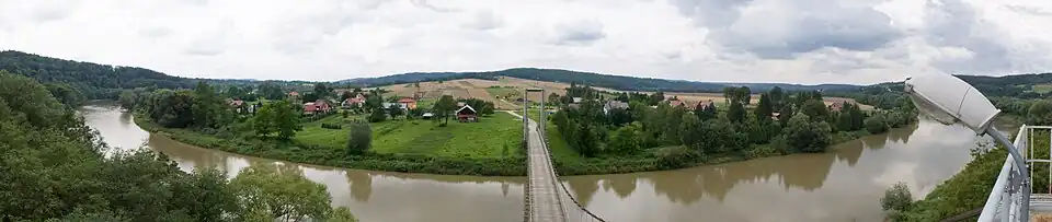 Panorama Krasic z mostu nad Sanem