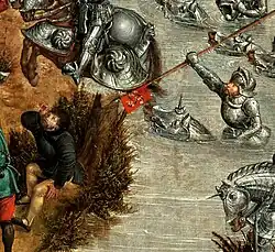 Trąby na obrazie Bitwa pod Orszą 8 września 1514, autorstwa Hansa Krella