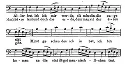 Transkrypcja melodii Palästinalied z fragmentu münsterskeigo.