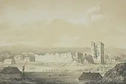 Zamek w Krewie na rycinie Napoleona Ordy