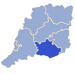 Położenie na mapie powiatu