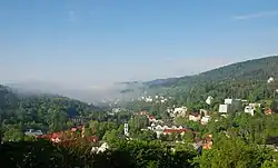 Widok na miasto z Jasiennika (Ośrodek Wypoczynkowy Panorama)
