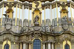 Fragment fasady bazyliki w Krzeszowie, lata 1728–1735