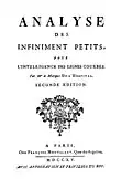 Analyse des infiniment petits pour l'intelligence des lignes courbes, 1715