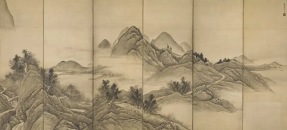 Sesshū Tōyō, Pejzaż (na parawanie byōbu)