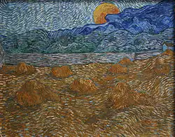 Pejzaż wieczorny ze wschodzącym księżycem