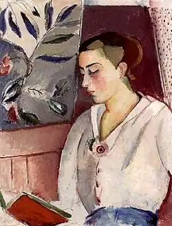 Dziewczyna z książką, 1916