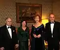 Prezydenci Polski Lech Kaczyński i Irlandii Mary McAleese z małżonkami (2007)