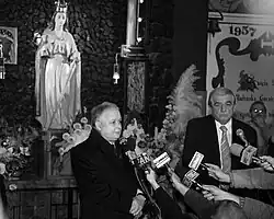 Lech Kaczyński i Zbigniew Religa w KWK Halemba po katastrofie (2006)