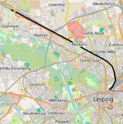 Mapa przebiegu linii kolejowej 6382