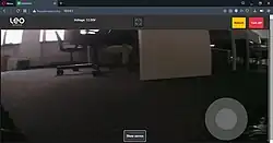 Interface użytkownika Leo Rover uruchomiony w przeglądarce internetowej