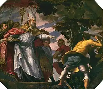 Leonardo Corona, Św. Mikołaj przewracający drzewo wzniesione przez pogan