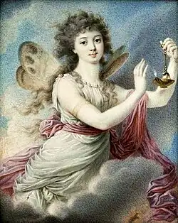 Wincenty de Lesseur, Zofia Czartoryska jako Psyche, 1797, gwasz, 14&nbsp;×&nbsp;11,4&nbsp;cm