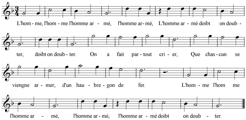 Melodia „L’homme armé”