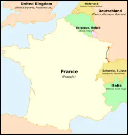 Mapa przebiegu linii kolejowej 115 000