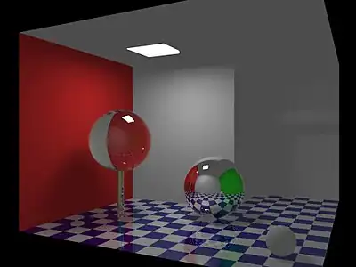 Scena wyrenderowana z oświetleniem lokalnym