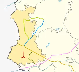 66N-1614 na mapie rejonu rudniańskiego