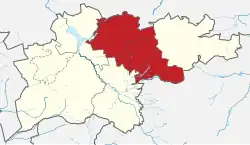 Położenie na mapie powiatu