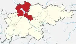 Położenie na mapie powiatu