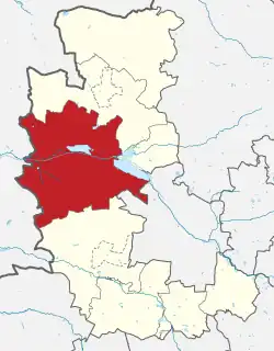 Położenie na mapie powiatu