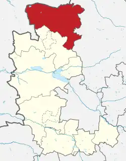 Położenie na mapie powiatu