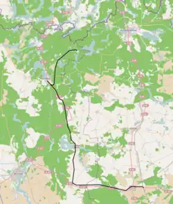 Mapa przebiegu linii kolejowej 6751