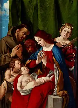 Lorenzo Lotto – Adoracja Dzieciątka, około 1508