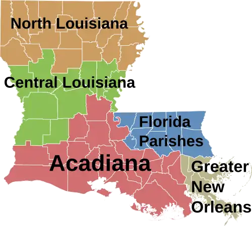 Regiony kulturowe Luizjany