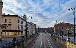 Widok na zachód, na Planty