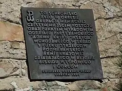 Tablica upamiętniająca wydarzenia II wojny światowej