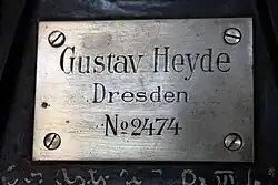 Tabliczka znamionowa teleskopu