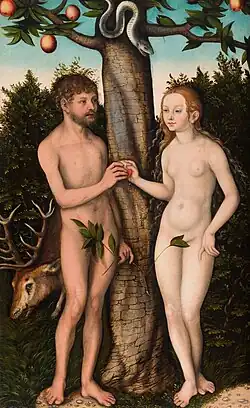 Lucas Cranach Starszy, Adam i Ewa, 1528