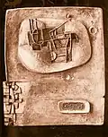 Płaskorzeźba, gips patynowany, 80 x 100 cm, 1962