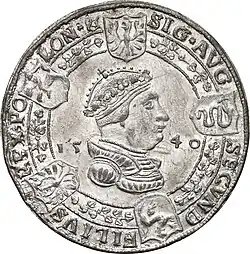 jednostronna odbitka talara 1533-1540 Zygmunta I Starego