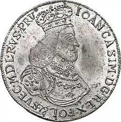 jednostronna odbitka talara elbląskiego 1651 Jana Kazimierza