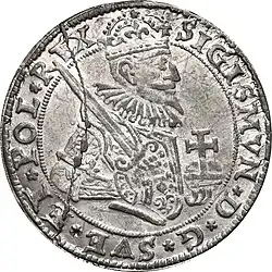 jednostronna odbitka talara rewalskiego Zygmunta III Wazy