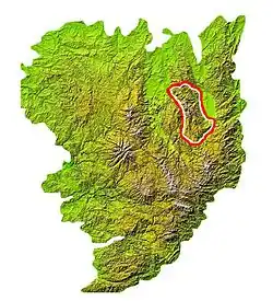 Mapa pasma górskiego