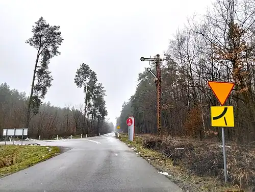 Semafor i szlak w kierunku Opola Lub.