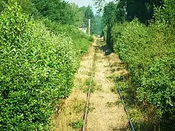 Odcinek Zawiercie – Poręba przed rozpoczęciem prac w 2016 roku.