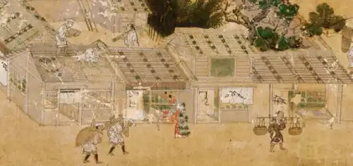 Ulica handlowa w Muromachi, ok. 1525 r.