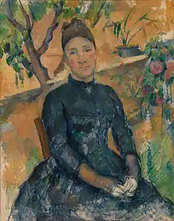 Pani Cézanne w ogrodzie zimowym, 1891